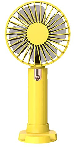 Tioheam Ventilador Mano,Ventilador refrigeración Escritorio pequeño con batería Recarga USB - Summer Travel Essentials 2 en 1 Ventilador Mano para Viajes, Viajes