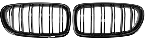 NORDYO Kühlergrill Auto Kühlergrill Niere Racing Grill passend for BMW 5er F10 F11 F18 520 523 525 520d 530d 540i glänzend schwarz 10-17