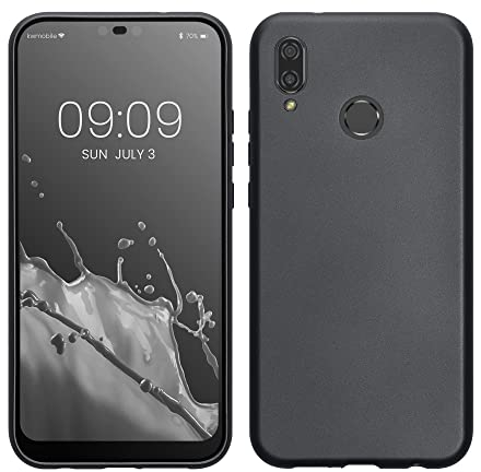 kwmobile Case kompatibel mit Huawei P20 Lite Hülle - Schutzhülle aus Silikon metallisch schimmernd - Handyhülle Metallic Grau