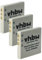 3 x vhbw Battery Set Compatible with Camera SANYO Xacti: VPC-CA6 Active, VPC-CA9, VPC-CA8 Replacement for DB-L20 / DB-L20A / DB-L20AEX.