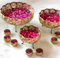 Brass Diya Shape Flower Decorative Urli Bowl for Home Handcrafted Bowl for Floating Flowers and Table Decor Items for Home Diwali Decoration Showpiece Festive Decor Bowl Tea Light Candles (Design 02)