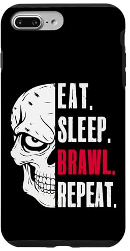 Eat Sleep Brawl Wiederhole lustige Videospieler-Spiele Hülle für iPhone 7 Plus/8 Plus