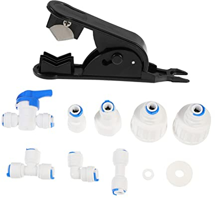 COLLBATH Ice Maker Water Line Kit Connector Pipe Fittings for Fridge Installation Useful Piping Adapter Kit for Ice Maker