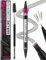 iMethod Microblading Augenbrauenstift - Eyebrow Pencil 2-in-1 Dual-Ended Augenbrauenstift 4-Zinken-Micro-Gabelspitzen-Applikator & präziser Pinselspitze erzeugt natürliche Augenbrauen, Schwarz Braun