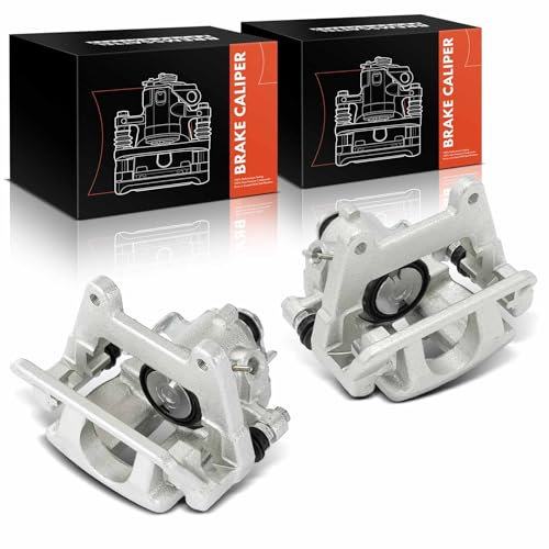 Frankberg 2x Bremssattel Bremszange Hinten mit Halter (Lochabstand Halterung 90mm) Kompatibel mit A4 8EC B7 A4 Avant 8ED B7 Replace# 8E0615423H
