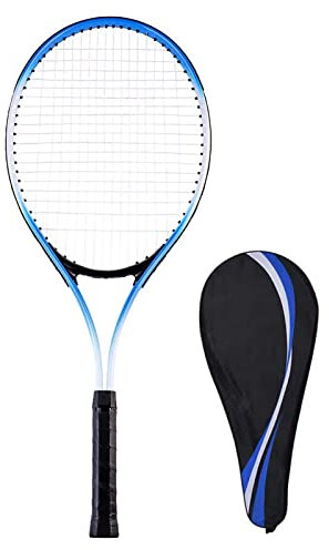 Freizeit-Tennisschläger, 27-Zoll-Tennisschläger mit Tragetasche für Erwachsene, Studenten (Blue)