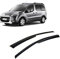 Rumplex Windabweiser Luftabweiser Regenabweiser Seitenfensterabweiser Kompatibel mit Peugeot Partner Tepee 2008-2017 Autofenster Regenschutz Regenabweiser Anklebbare Deflektoren 2 Stück