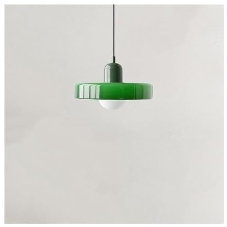 LUOYAOB Modern Pendelleuchte Mid Century Modern Kronleuchter Grünes Glas Pendelleuchte Vintage Farmhouse Coastal Hanging Ceiling Lamp for Over Table Dinning Room Restaurant Flur(Grey)