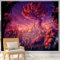 Roninkier Lebensbaum Wandteppich Psychedelic Wald - Mond Sonne Tapisserie Fluoreszierender-UV Wandbehang WandtüCher Schwarz ästhetik Wandtuch Dekor (Baum des Lebens 4, 230 x 180cm)