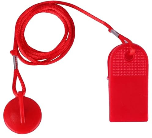 Chiave di Sicurezza del Tapis Roulant,Serratura Magnetica per Interruttore di Sicurezza,Chiusura Magnetica Accessorio Fitness per Tapis per Maggior Parte dei Tapis Roulant,Rosso