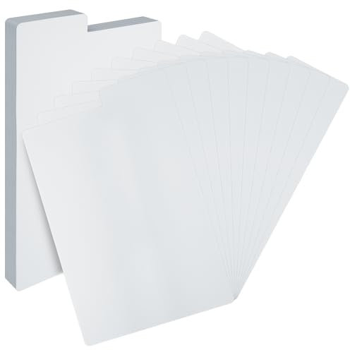 SHUESS 100 Pack Comic Book Dividers Plastic Comic Book Dividers with Tabs White Frosted Card Separator for Comic Book Storage Boxes