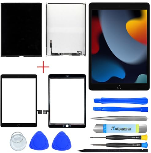 NB+ iPad 9 LCD Touch Screen Replacement Compatible with iPad 2021 10.2 inches A2602 A2603 A2604 A2605 Generation Display Digitizer with Tools(Black)