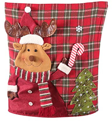 Zdprkqzvz Stuhlhussen für Urlaub, Party, Dekoration, Weihnachten, Stuhllehne für Esszimmer, Schneemann, Rentier, Stuhlhusse