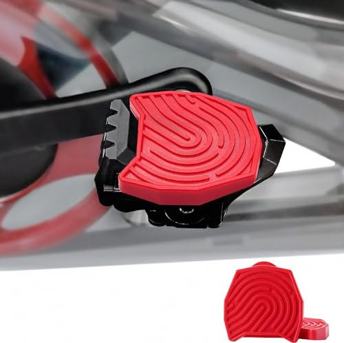 Linunity 2 Stück Pedalwechsler kompatibel mit Peloton Bike & Bike Plus Pedalen für normale Schuhe, Ersatzpedale Adapter für Original Bike & Bike+, Flat Pedale Clipless (Rot)