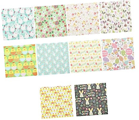 Lurrose 2 Sätze Osterhasentuch Cotton Fabric Baumwollstoff Bastelstoff Aus Baumwolle Patchworkstoff Nähen Bastelstoff Selber Machen Stoff Zum Nähen Selber Machen 10 Stück * 2