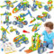 Wanonoo Konstruktionsspielzeug ab 4 5 6 7 8 9 Jahre Junge,12 in 1 STEM Bausteine Spielzeug, Lernspielzeug Baukasten Pädagogisch 152 Stück Gebäude Bausteine Kreativ Set Geschenke für Kinder ab 4+ Jahre