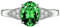 Tolldek Sterling S925 Silber Trauringe, Sterlingsilber 925 Antragsring mit Oval Zirkonia Grün, Damen Ringe 925 Bandringe Echtschmuck, Gr. 52