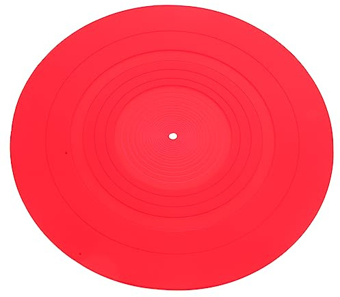 Schallplattenmatte Anti Statik Plattenspieler Vinyl für Silikon Rote | Home Einsatz, Passend für Schallplatte und Turntable, Ersatz bei Defekten oder Alten Pads