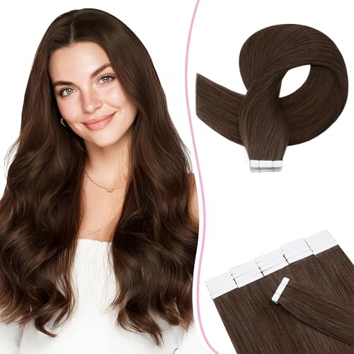SEGO Pro 20PCS Tape Echthaar Extensions extensions tape Ombre Invisible Haarverlängerung Echthaar, 30 cm #04