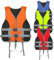 Giubbotto di Salvataggio Salvagente per Adulti Regolabile Galleggiante Aiuto al Galleggiamento in Schiuma con Fischietto, Vest per Kayak Nuoto Aiuto Sport Acquatici all'aperto (Orange,L)