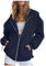 Dwevkeful Felpa Nera Donna, Giacca Sportiva Leggero Hoodie Cotone Manica Lunga Sweatshirt con Tasche e Cerniera Felpe Casual Classico Primavera Autunno