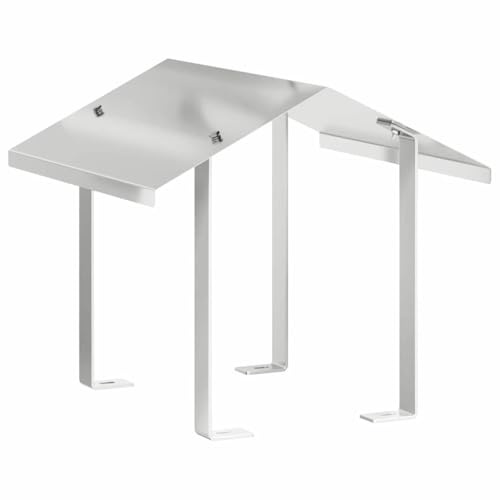 vidaXL Chimney Hood Silver 40 x 40 x 37.5 cm Stainless Steel, Modern Garden and Terrace, Lightweight Water-Resistant Materials, Stainless Steel Fireplaces, Decorative Chimney Solutions