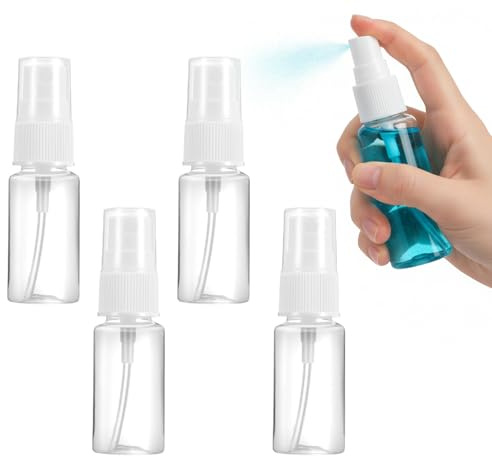 4 Pièces Flacon Spray Vide, Flacon Parfum Vide,10ml Flacon Spray Vide,Vaporisateur Vide, Plastique Transparent Bouteille de Voyage Vide Réutilisables, pour Lotion, Parfum, Shampoing etc