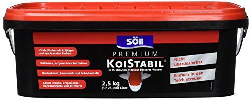 Söll 81891 Premium KoiStabil Teichstabilisator 2,5 kg - effektiver Wasseraufbereiter reguliert pH-Wert und KH-Wert für messbar besseres Teichwasser im Gartenteich Fischteich Koiteich, Koi-gerecht
