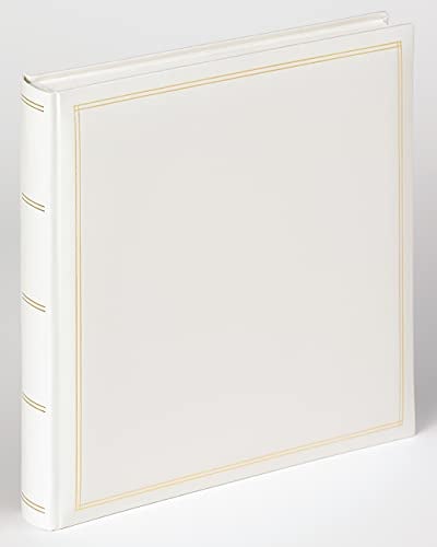 walther design Fotoalbum weiss 34 x 33 cm Kunstleder mit Prägung, Monza FA-260-W