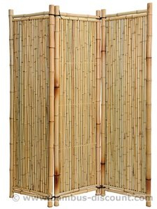 Paravent en bambou - 150 x 180 cm - 3 pièces - Pare-vue mobile - 1,5 m x 1,8 m