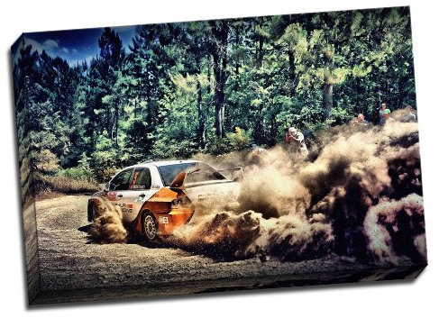 Rally WRC Mitsubishi CANVAS ART PRINT POSTER 76,2 x 50,8 cm Zoll