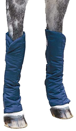 Shires - Guêtres de voyage pour chevaux SURE ECONOMY (Poney) (Bleu marine)
