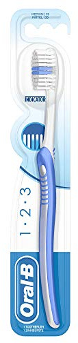Oral-B 1,2,3 Indicator Short Head Toothbrush 35 Medium, Pack of 1