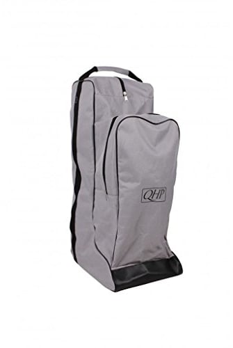 QHP Combi Reitstiefel-/Helmtasche Turniertasche 600 D (grau-schwarz)