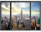 Fotomurales 3D - Ilusion Optica 3D 210x150 cm - Fotomural Poster Finestra - Fotomurales Papel pintado - Cuadro Ciudad City New York Panorama