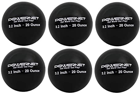 PowerNet Gewichtete Schlagbälle, 8,1 cm, Schwarz, 6 Stück