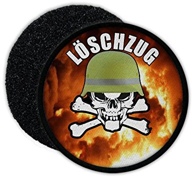 Copytec Patch Feuerwehr Löschzug Feuerwehrmann Helm Moral Skull Feuer Freiwillige Totenschädel Flammen Beruf Held#21389