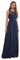 Babyonlinedress Robe de Soirée Femme Dentelle Longue de Mariage Demoiselle d'honneur Plissé sans Manches en Mousseline Bleu Marine 38