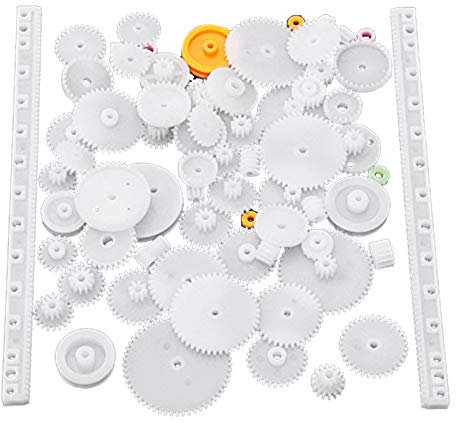 REFURBISHHOUSE 75 PZ Tipo Pc Corona Dentata Singola Doppia Vite Senza Fine Ruota su Parti Piccole Ingranaggio DIY per Robot Smart Auto