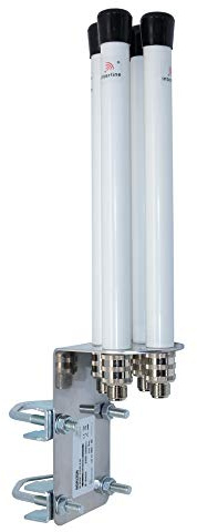 Interline IH-G0607-F2456-V-M - 2.4 / 5GHz Dualband, 4x4 MIMO, WLAN Rundstrahlantenne/Omni Antenne, 6/7dBi, Wetterfest, N-Buchse