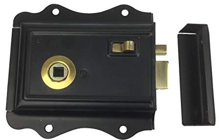 Polished Brass Vintage Classic Traditional Style Rim Bathroom Bedroom Door Lock Latch - A.B Hardware