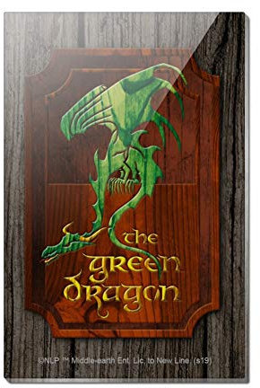 Lord of The Rings The Green Dragon Rectangle Acrylic Fridge Refrigerator Magnet
