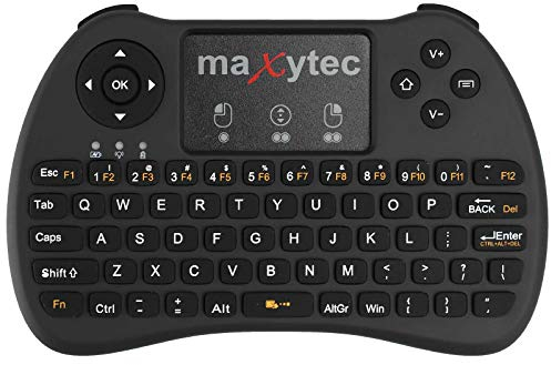Maxytec S80 Mini-Tastatur Wireless mit Touchpad, Beleuchtet für Smart TV, HTPC, IPTV, Android TV-Box, X Box 360, PS3, PC Fernbedienung