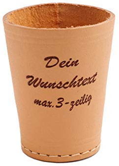 Würfelbecher aus Leder graviert mit Wunschnamen inkl. 6 Würfel (Würfelbecher mit Wunschtext)