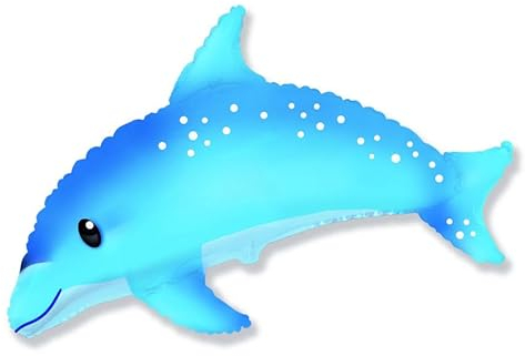 Ballonim® Delfin Blau ca. 80 cm Luftballons Folienballon Party DekorationGeburtstag