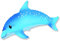 Ballonim® Delfin Blau ca. 80 cm Luftballons Folienballon Party DekorationGeburtstag
