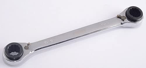 TOP-VIGOR 4 in 1 Ratschenschlüssel Ring Doppelkopf Ringschlüssel Umkehrbar 4 * 5-6 * 8 mm