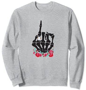 Totenkopf Cool Gothic Gothic Braut Hochzeit Verlobungsring Sweatshirt