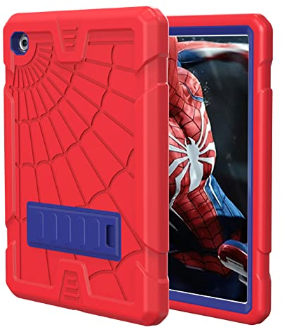 Herize - Funda Niños para Samsung Galaxy Tab A8 de 10,5 Pulgadas 2022, Funda a Prueba de Golpes para Tableta Samsung Galaxy A8 SM-X200/X205/X207 con Soporte, Azul&Rojo