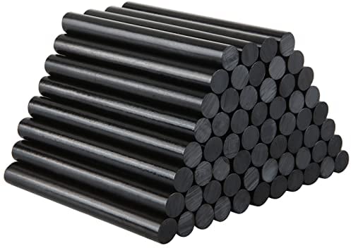 ASelected 100 Stück Heißklebesticks Schwarz 11mm x 100mm, Schmelzklebestifte Schwarz, Klebesticks für Heißklebepistole DIY Handwerk